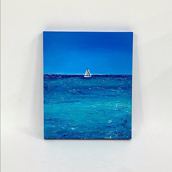 Lou Hobson Art Other - Original Acrylic Landscape Art on 7.5” x 9” Reclaimed Wood